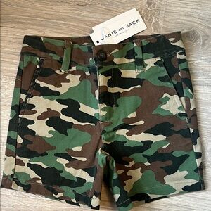 Janie and Jack Green Camouflage Shorts